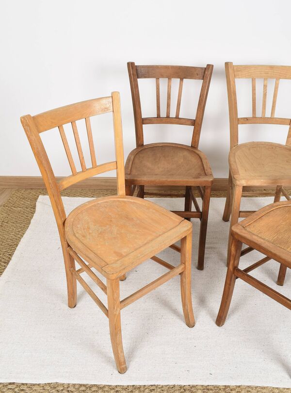 Ensemble de 4 chaises de bistrot luterma