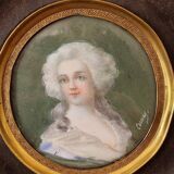 Richard Cosway (1742-1821) - Miniature - "Portrait de jeune femme"