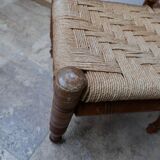 Pair of mid-century French easy lounge chairs