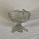 Vintage frosted glass coupe with a fruit and foliage design.