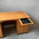 Bureau Vintage en Chêne avec 8 Tiroirs