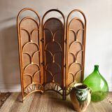 Paravent, cloison, paravent en rotin Bambou vintage