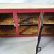 Meuble haut de cuisine en formica rouge