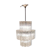 Lustre vintage en verre de Murano, 38 verres cortex, Italie années 60