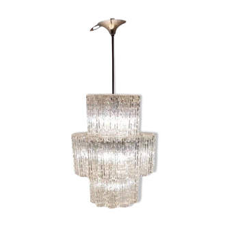 Lustre vintage en verre de Murano, 38 verres cortex, Italie années 60