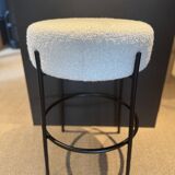 Bar Stool in Bouclette Canvas