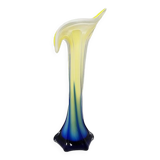 Vase étonnant Jack dans la chaire « Calla Lily » des années 1960 en verre de Murano.