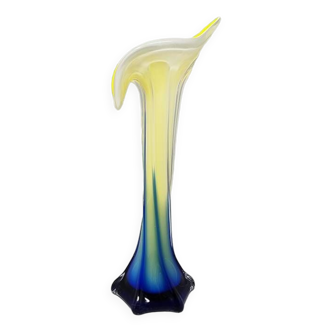 Vase étonnant Jack dans la chaire « Calla Lily » des années 1960 en verre de Murano.