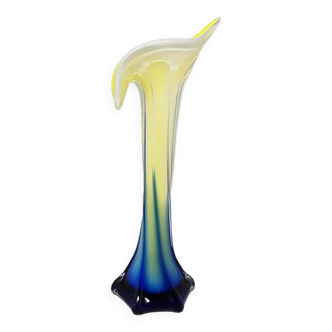 1960s Astonishing Jack in the Pulpit "Calla Lily" vase in Murano glass.