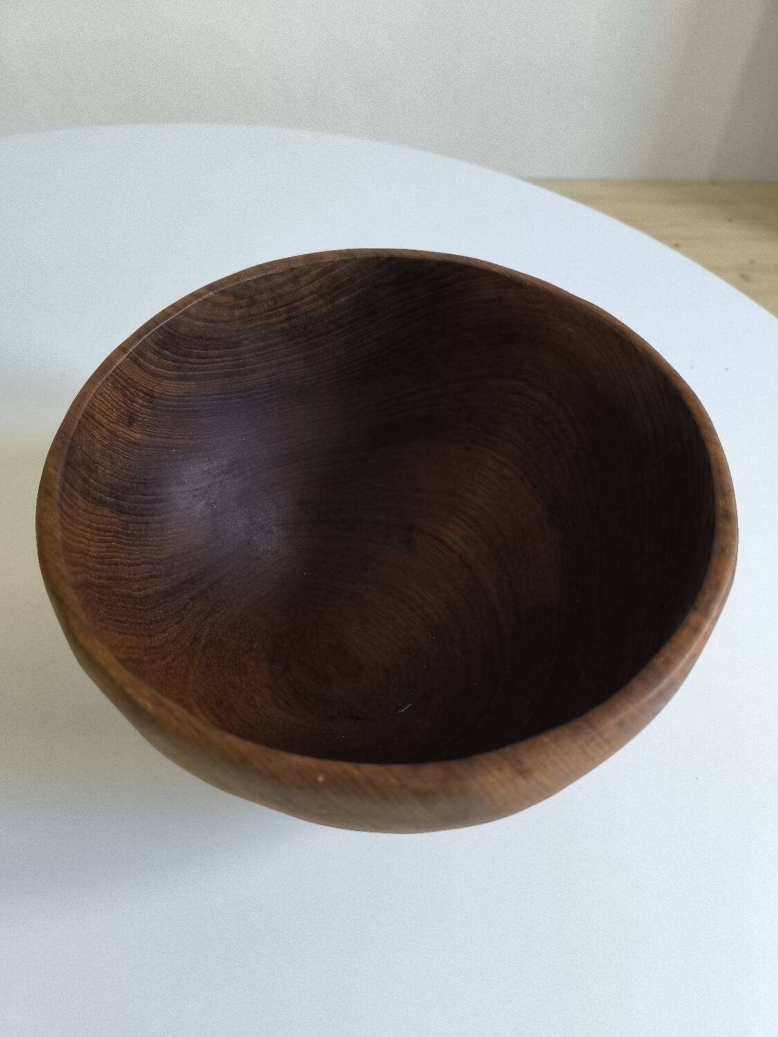 Olive wood salad bowl from the 50s