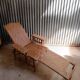Vintage wicker and rattan deck chair.