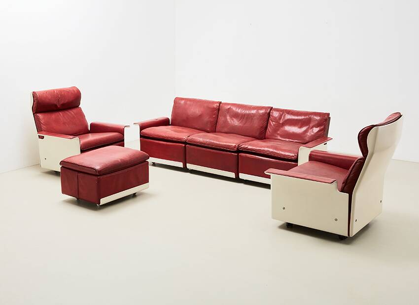 Dieter Rams Pair of Lounge Chairs + Ottoman 620 Series for Vitsoe 1962