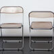 2 Plia caramel chairs by Giancarlo Piretti
