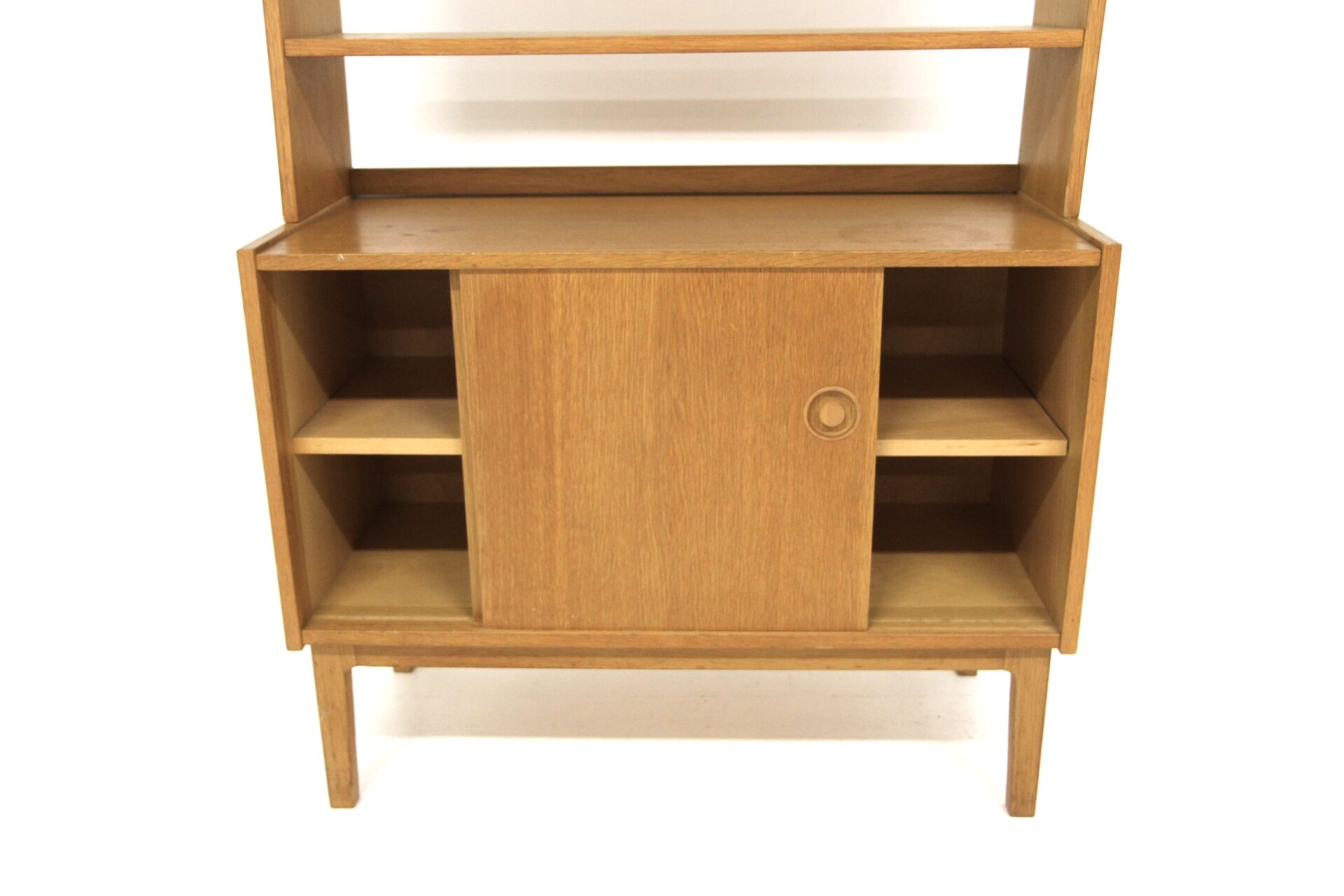 Scandinavian oak chest of drawers-bookcase, Sweden, 1960