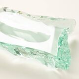 Solid crystal ashtray Fontana Arte Italy 1950s