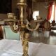 Pair of bronze candlesticks, early 20th