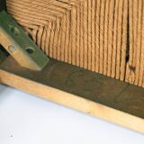 Odessa dining chairs set of 6, stained birchwood, Danish cord, 1970s