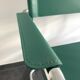 Pair of faux leather and chrome armchairs