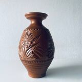Bohemian vase in glazed clay