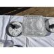 4 vintage ceiling lights from the 1960s in glass