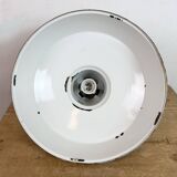 Industrial Grey Enamel Factory Pendant Lamp, 1960s