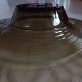 Plat ou coupe en verre fumé Art Déco