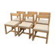 Suite de 6 chaises en chêne massif années 80