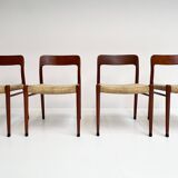 Set of 4 Model 75 chairs by Niels O. Möller, 1950s