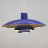 Blue Louis Poulsen PH 4/3 Pendant Lamp: 1970s Scandinavian Design