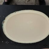 Unique Shell Vase Hand Enameled Green