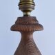 XL turned solid wood lamp base H.45.5 cm