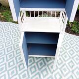 White rattan shelf