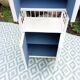 White rattan shelf