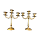 Paire de chandeliers en laiton