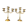 Pair of brass candlesticks