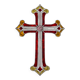 Croix en vitrail – Style Tiffany fait main, décoration murale