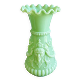 Vase opaline verre jade vert