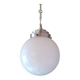 Suspension globe en opaline blanche art déco