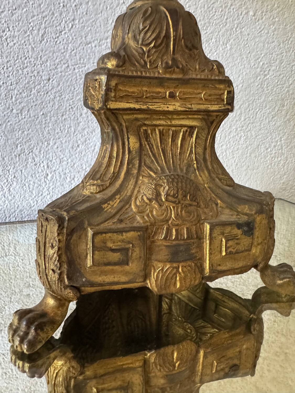 Antique church candlestick lamp