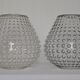 Pair of vintage bubbled glass lampshades