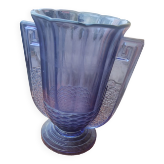Vase en verre pressé moulé