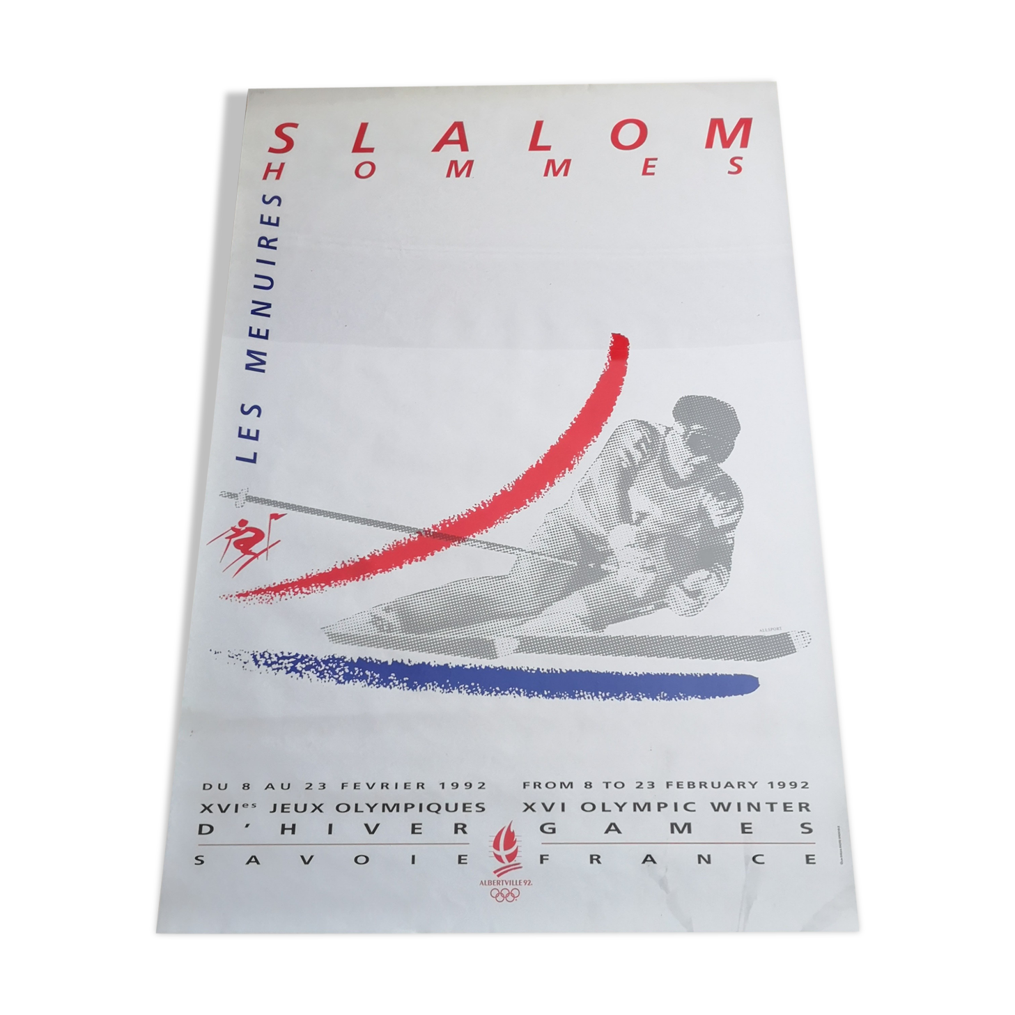 Poster Albertville men's slalom olympic games poster