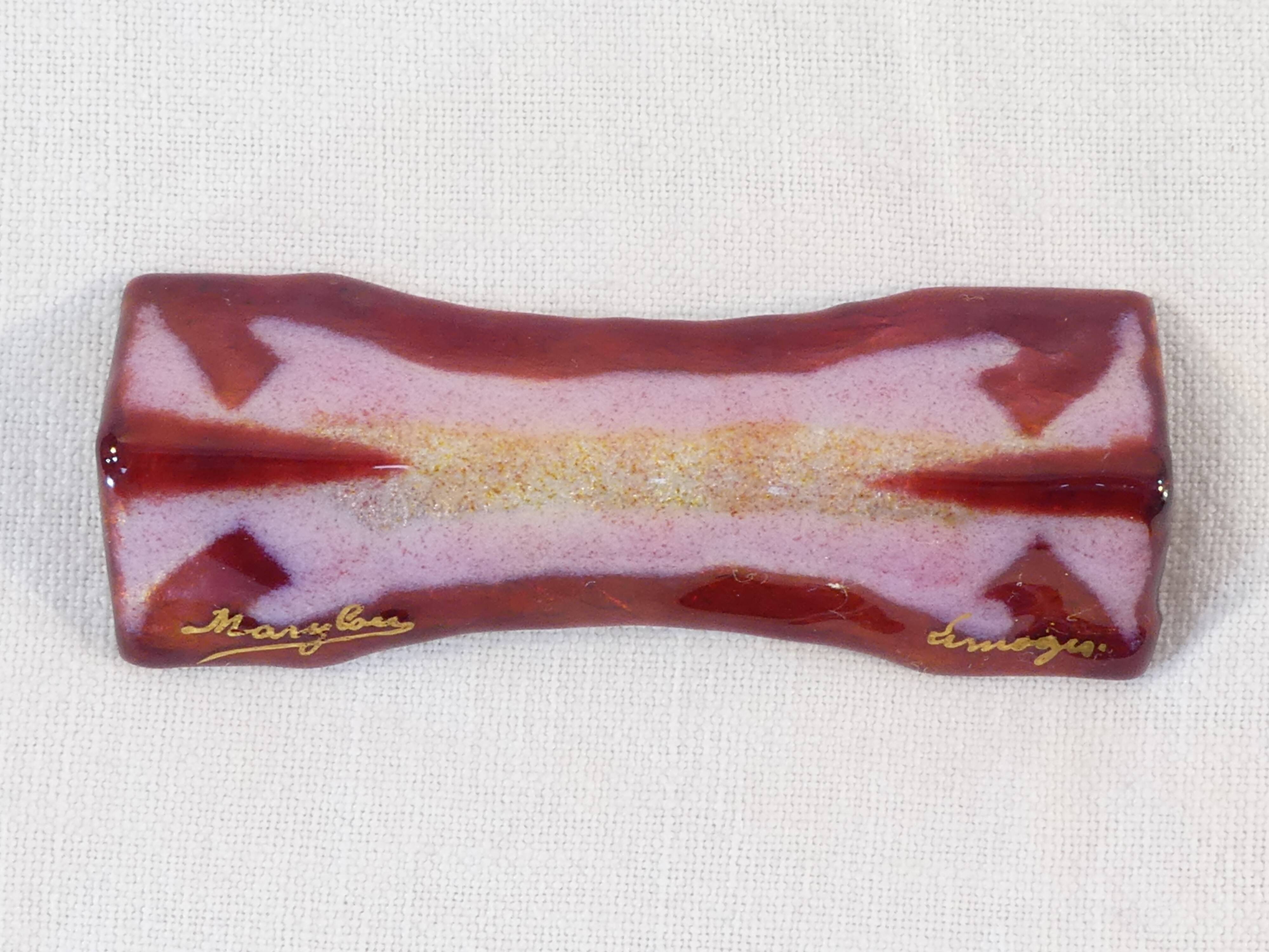 12 knife doors in limoges enamel signed marylou