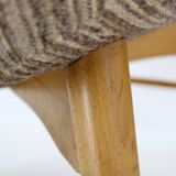 1970s Pair of Shell Beech Chairs, Czechoslovakia