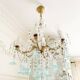 Marie-Thérèse chandelier in crystal and blue Murano glass