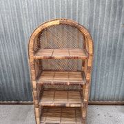 Rattan wicker bookshelf