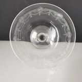 Bohemian crystal stemmed bowl