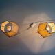 Paire de lampes de chevet du milieu du siècle en laiton et abat-jour en tissu, années 1960, Allemagne