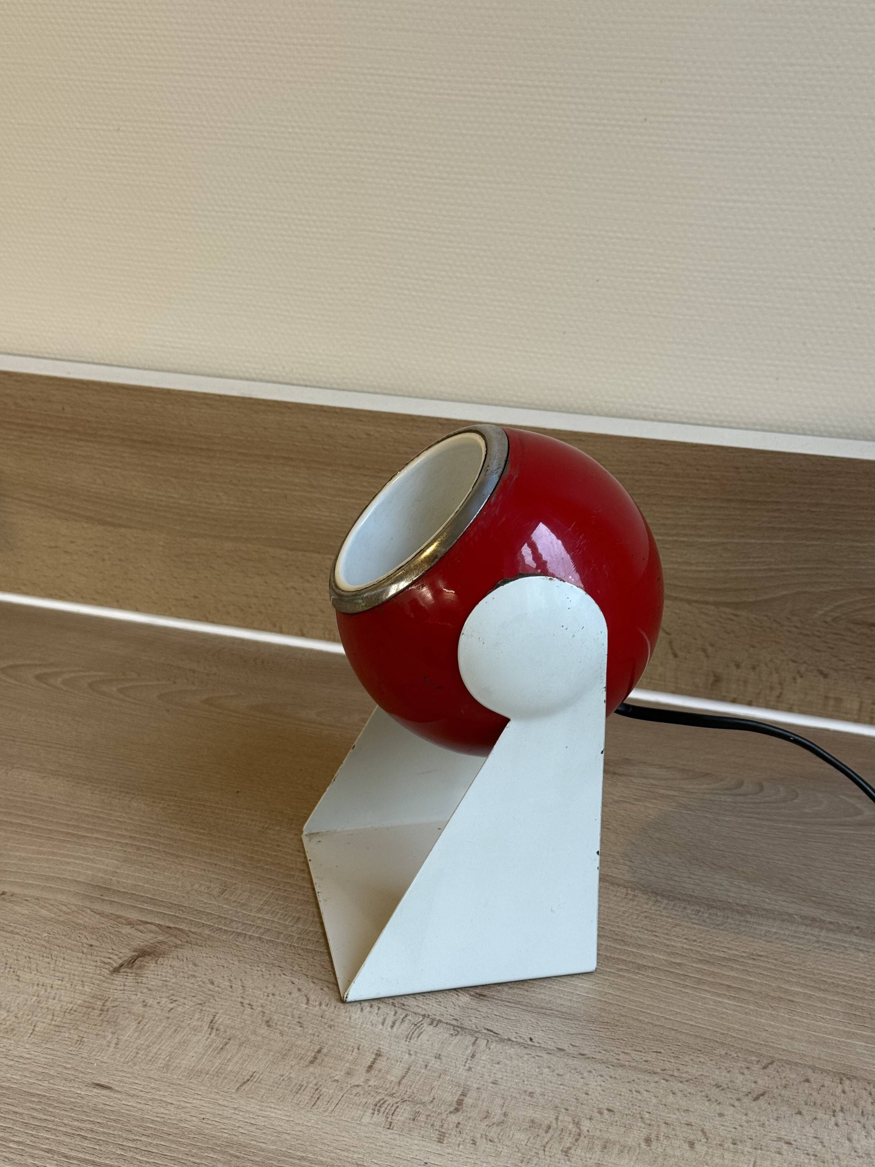 Pair of Vintage Desk Lamps eye ball "Polifemo" Space Age