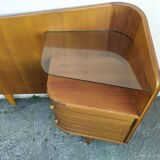 Vintage headboards and bedside tables